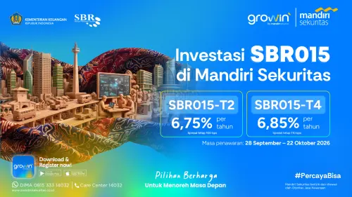 Mandiri Sekuritas Pasarkan SBR015 Lewat Growin', Tawarkan Kupon 6,85%