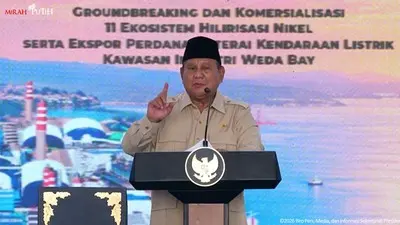 Prabowo Resmikan Proyek Hilirisasi Rp180 Triliun di Maluku Utara