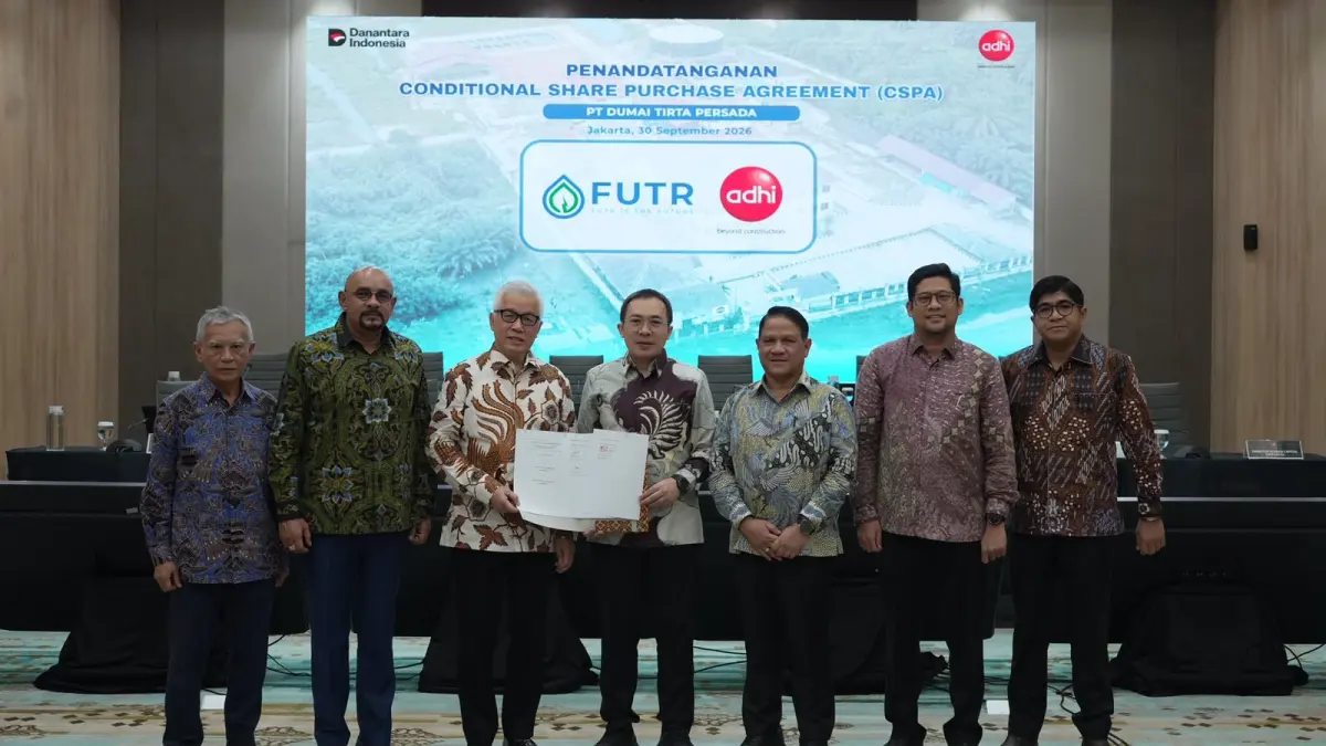 Beli Aset ADHI, FUTR Caplok 51 Persen Saham Dumai Tirta Persada