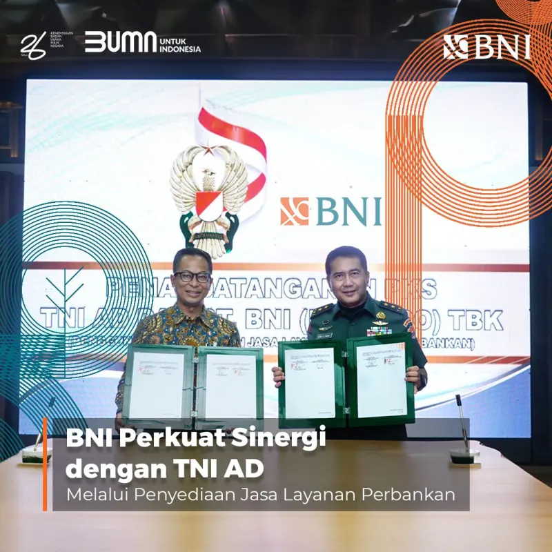 BBNI Perkuat Sinergi dengan TNI AD Lewat Penyediaan Layanan Keuangan Terintegrasi