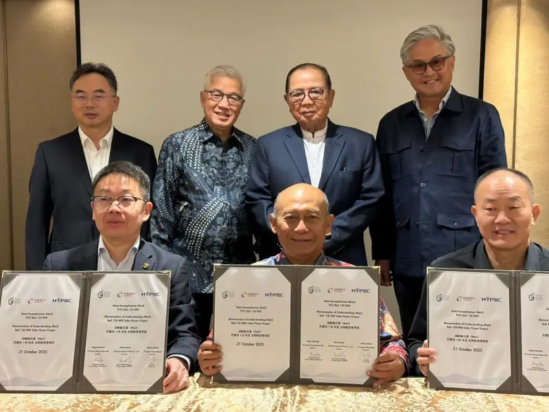 FUTR Gandeng Zhejiang Energy dan Hypec Garap Proyek PLTS 130 MW di Bali