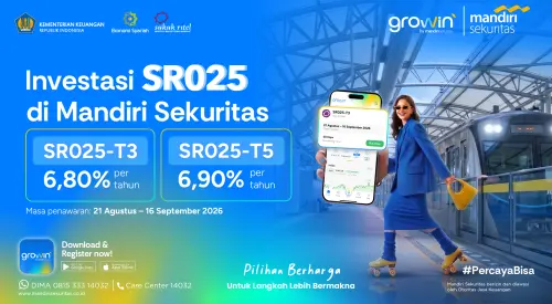Mandiri Sekuritas Tawarkan SR025, Imbal Hasil hingga 6,90%