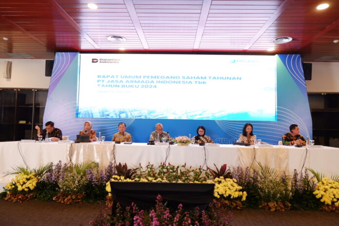Jajaran Manajemen PT Jasa Armada Indonesia Tbk (IPCM) saat RUPS tahun buku 2024