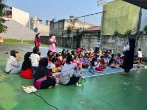 Anak-anak antusias mengikuti antusias mengikuti rangkaian kegiatan