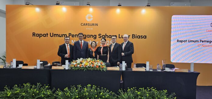 PT CARSURIN Tbk (CRSN) telah menyelenggarakan Rapat Umum Pemegang Saham Luar Biasa (RUPSLB)