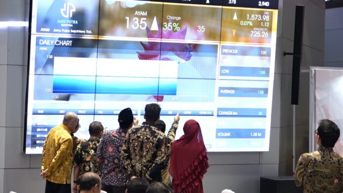 pencatatan perdana saham PT Janu Putra Sejahtera Tbk (AYAM)
